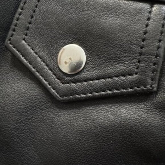 Designer leather biker jacket - Picture 4 of 5